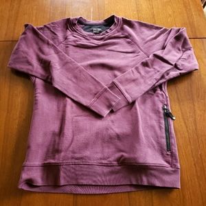 Illustrated Example Side Pocket Side Zip Crew Neck Sweatshirt